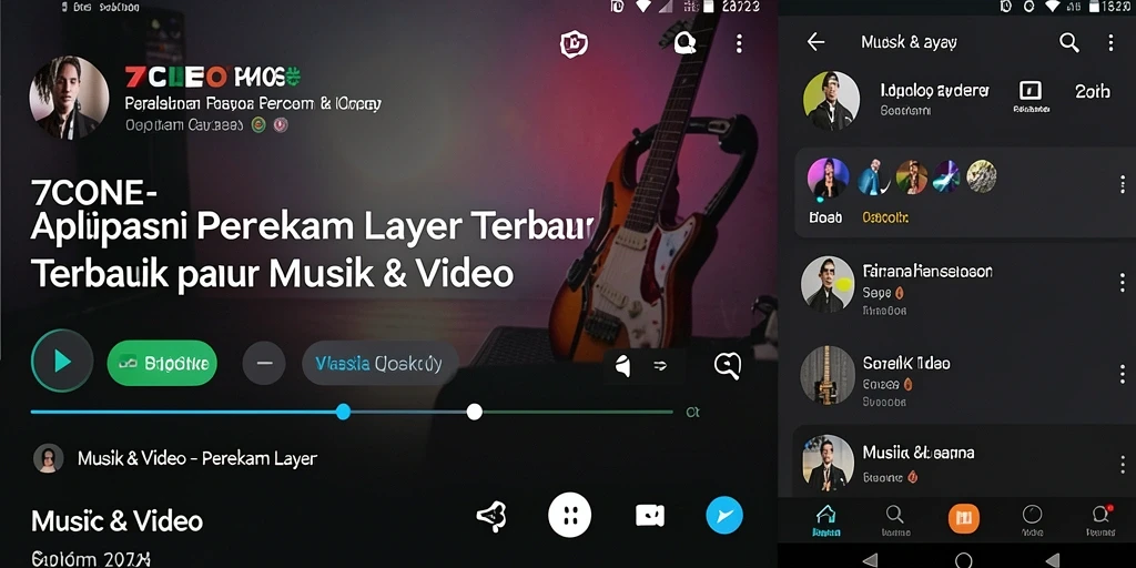 Antarmuka aplikasi 7CONE yang sederhana dan fungsional untuk perekaman layar.