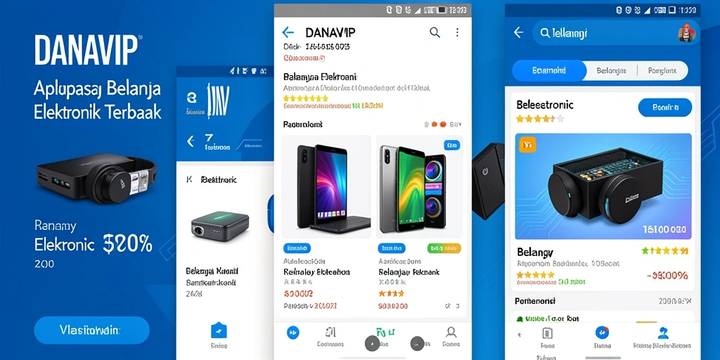 Tampilan antarmuka aplikasi DANAVIP yang user-friendly.