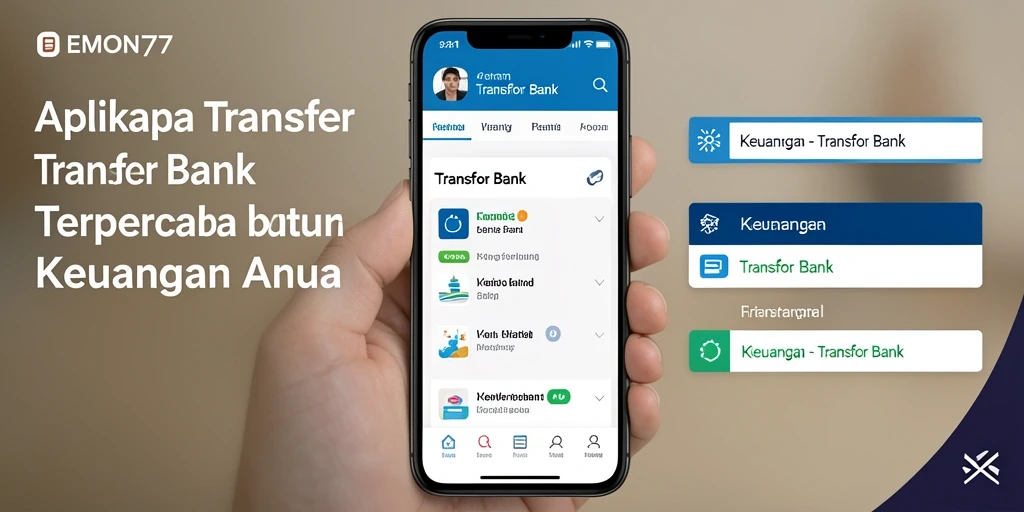 Antarmuka aplikasi Transfer Bank EMON77 yang simple dan mudah digunakan.