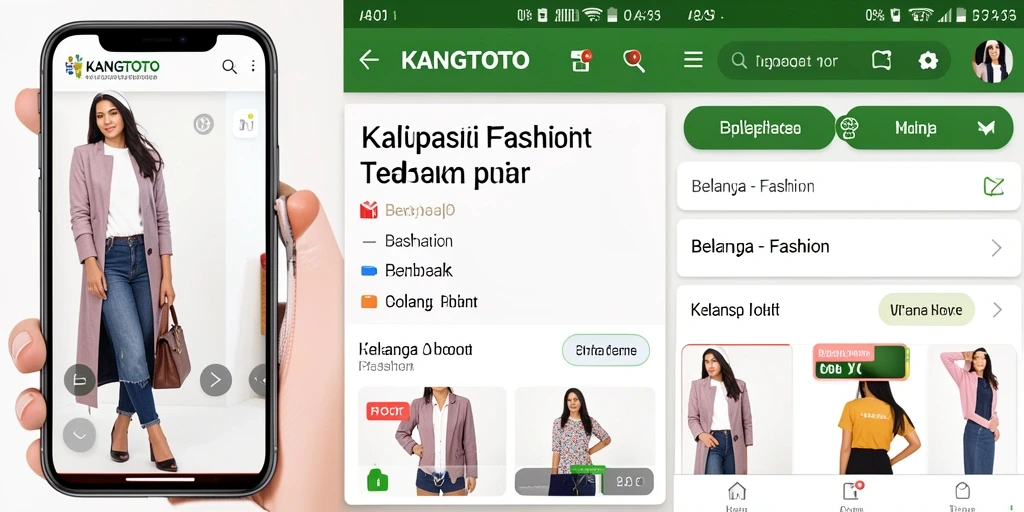 Antarmuka menarik KANGTOTO dengan berbagai pilihan fashion.