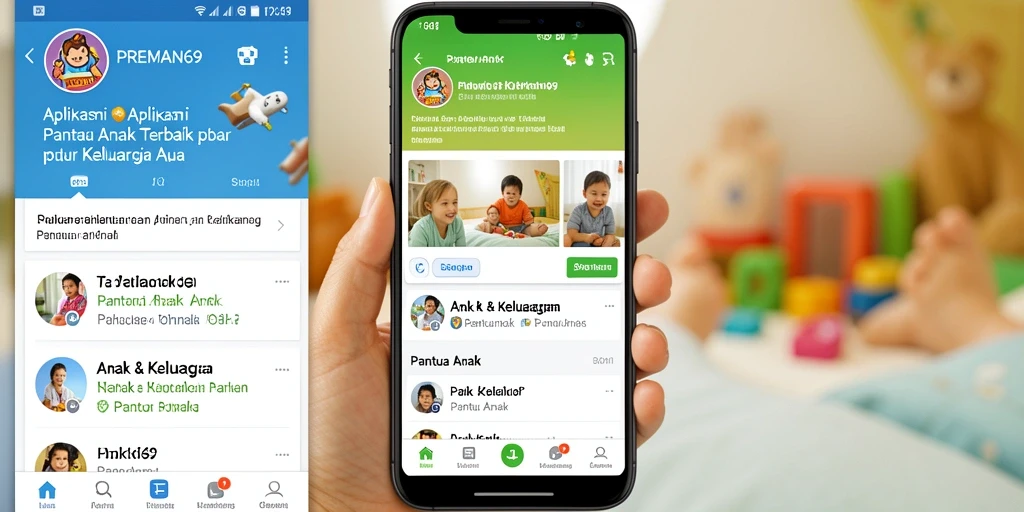 Antarmuka aplikasi PREMAN69 yang ramah pengguna untuk memantau anak.