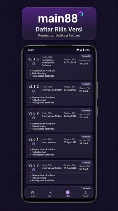 Riwayat Versi main88 untuk Pengguna Android
